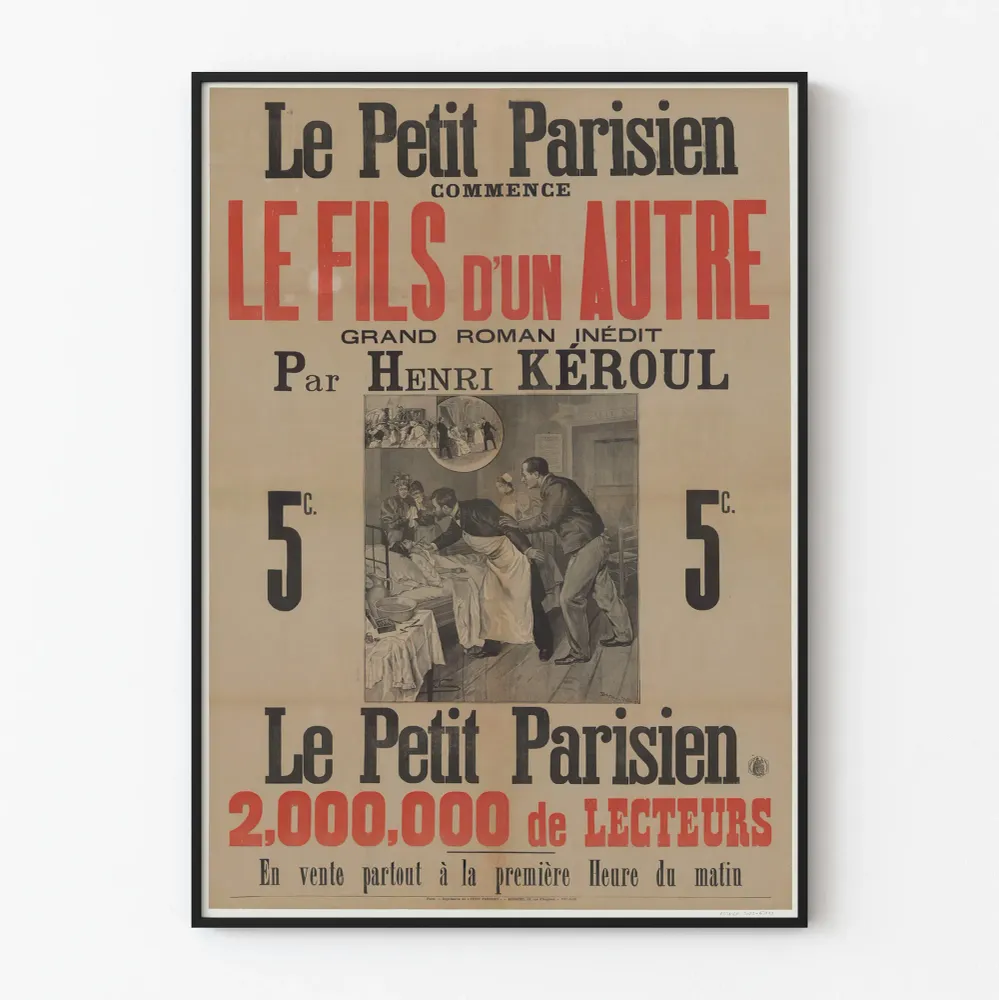 Vintagejuliste Le Petit Parisien - Le Fils d'un Autre Henri Kéroulilta