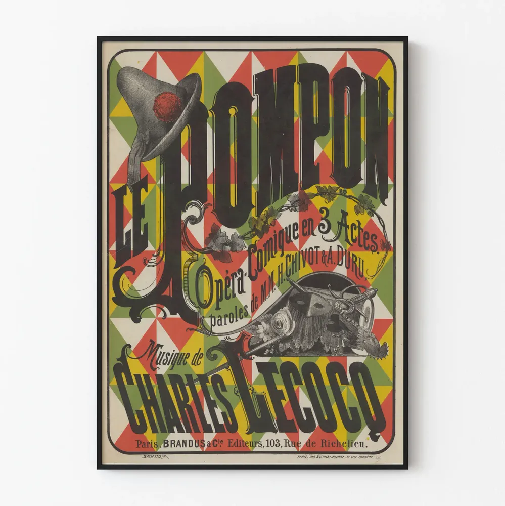 Vintagejuliste Le Pompon - Charles Lecocqin komediateatteri