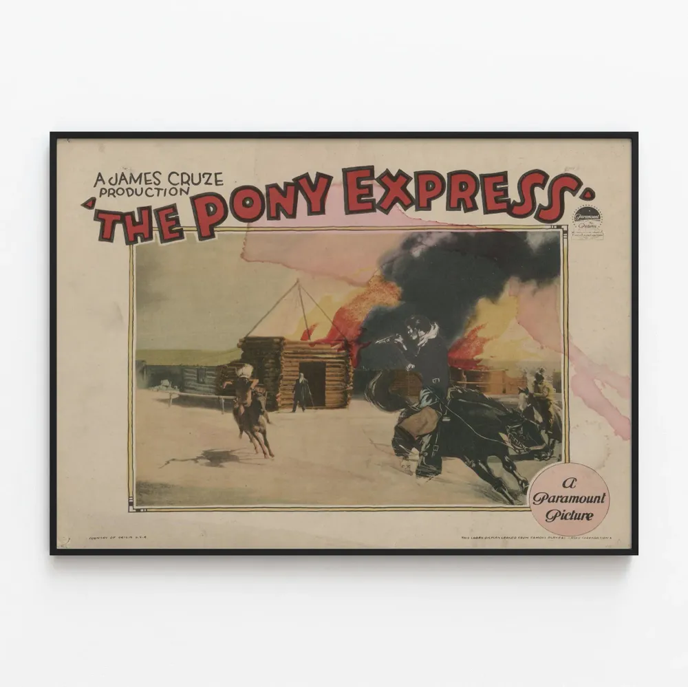 Vintagejuliste Pony Express - Lattia- ja seinäkoriste lännenhenkinen