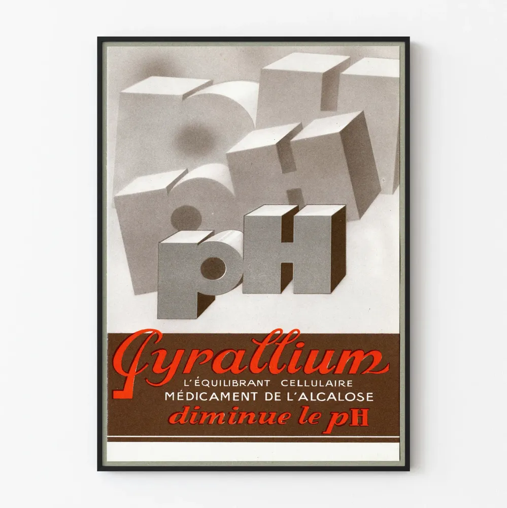 Vintagejuliste Pyrallium solujen tasapainon ja pH:n ylläpitämiseksi