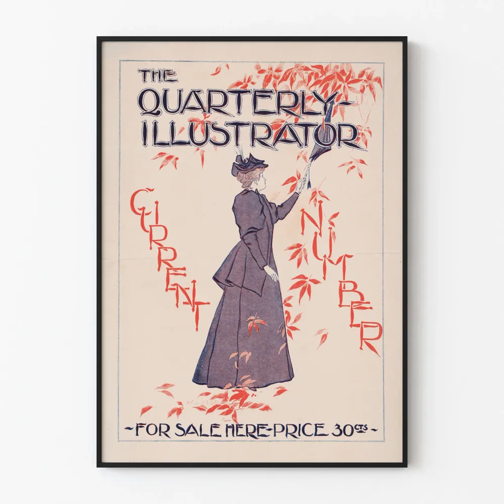 Vintagejuliste Quarterly Illustrator - Retroseinustakaluste