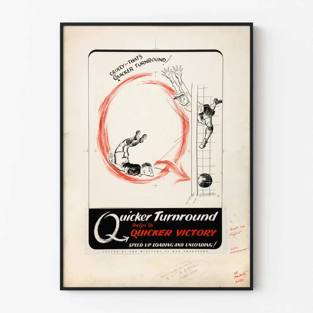 Vintagejuliste Quicker Turnround - Urheilun ja energian seinäkoristelu