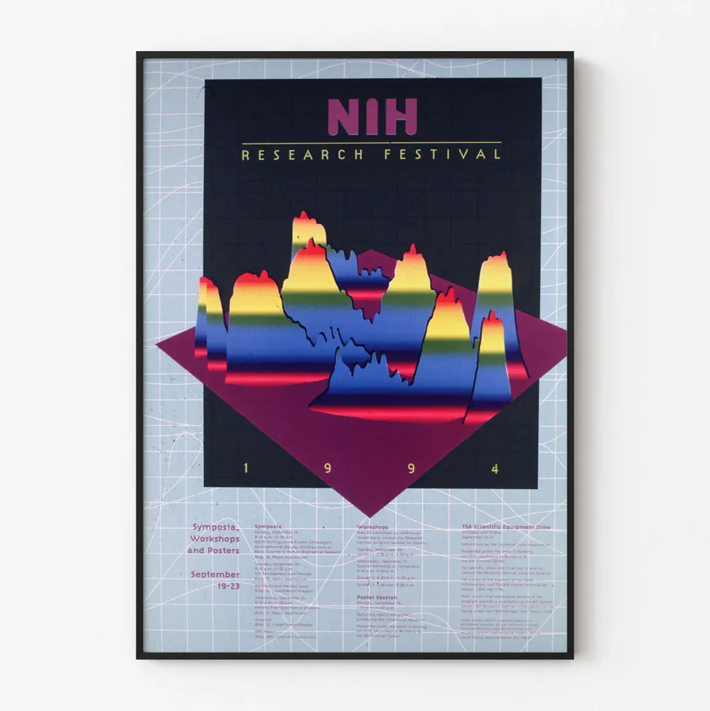 Vintagejuliste Seinän koristelu NIH Research Festival 1994