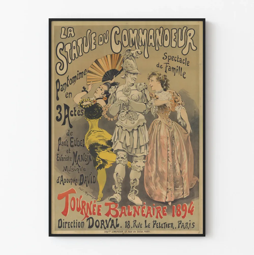 Vintagejuliste La Statue du Commandeur - Retroseinustaristikko 1894