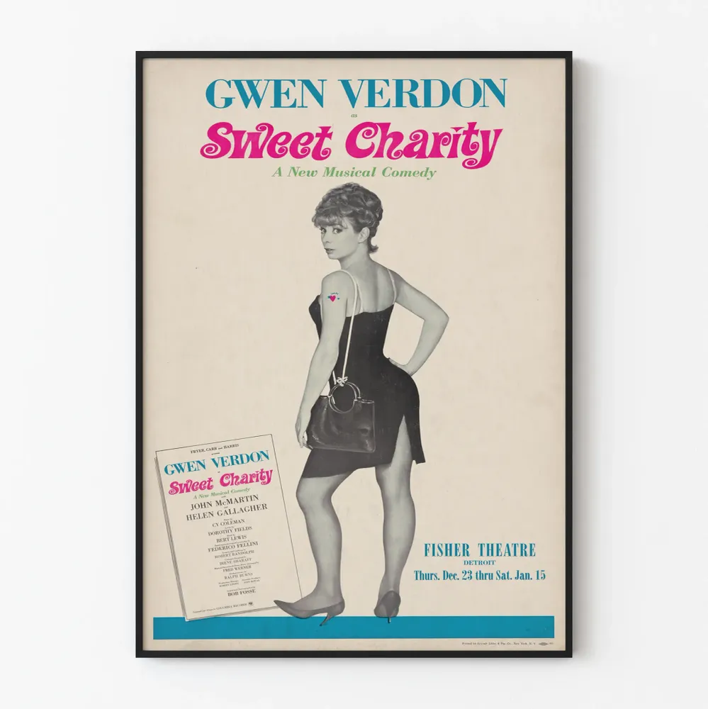 Vintagejuliste Sweet Charity - Musikaalinen teatteriseinämaalaus