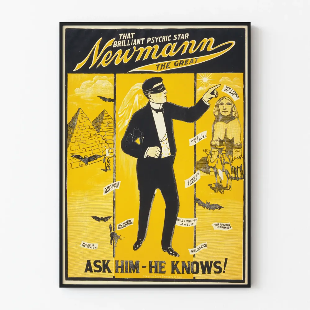 Vintagejuliste That Brilliant Psychic Star Newman Great