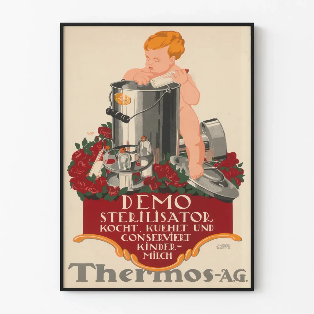 Vintagejuliste Thermos AG - Vauvan maidon sterilointilaite