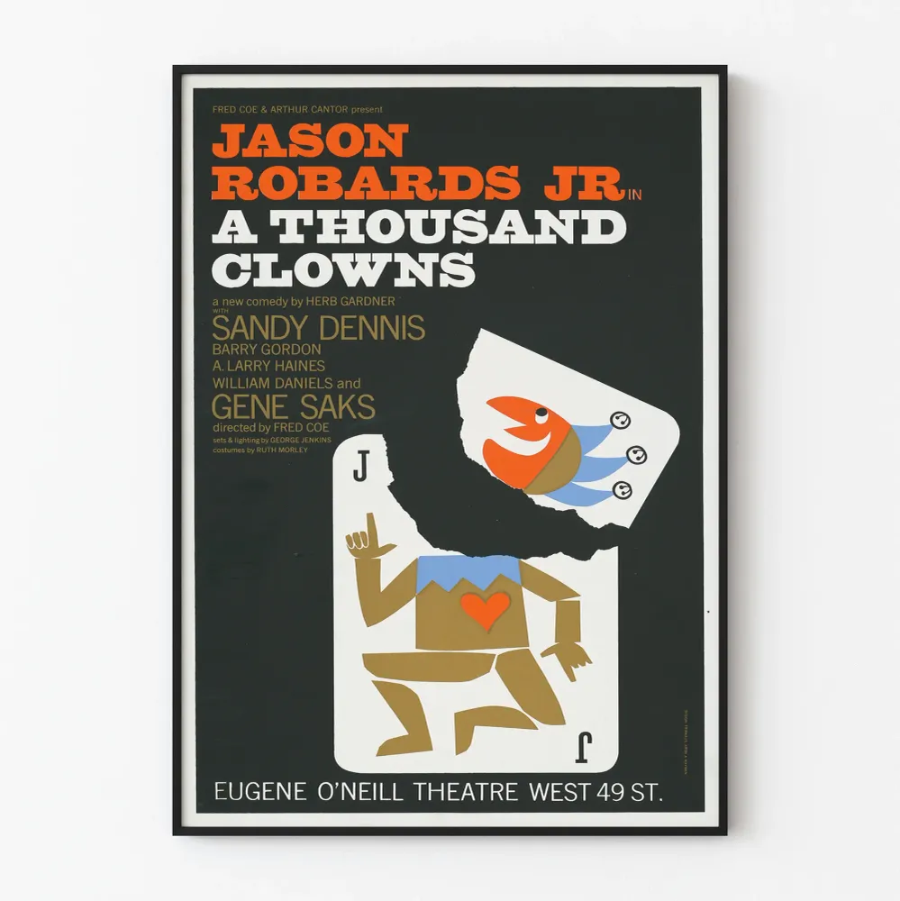 Vintagejuliste Thousand Clowns - Modernin teatterin seinäkoristelu