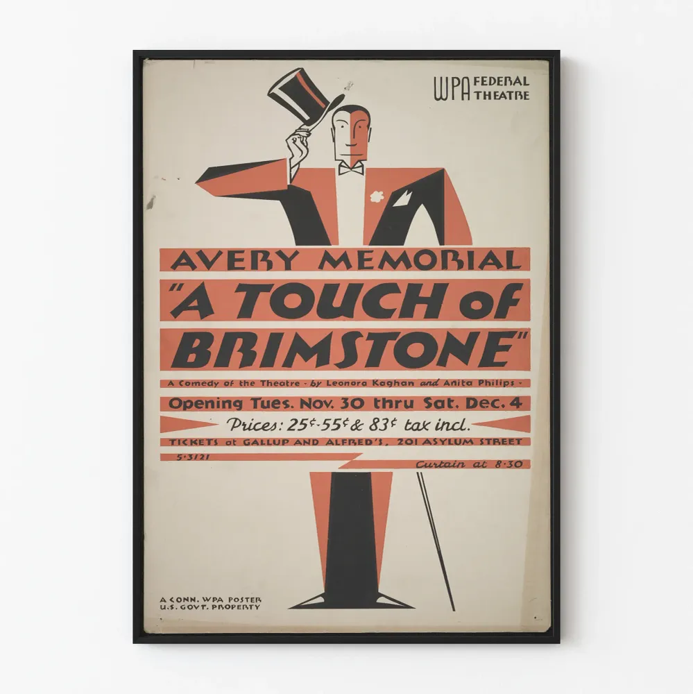 Vintagejuliste Touch Brimstone - WPA Federal teatteri