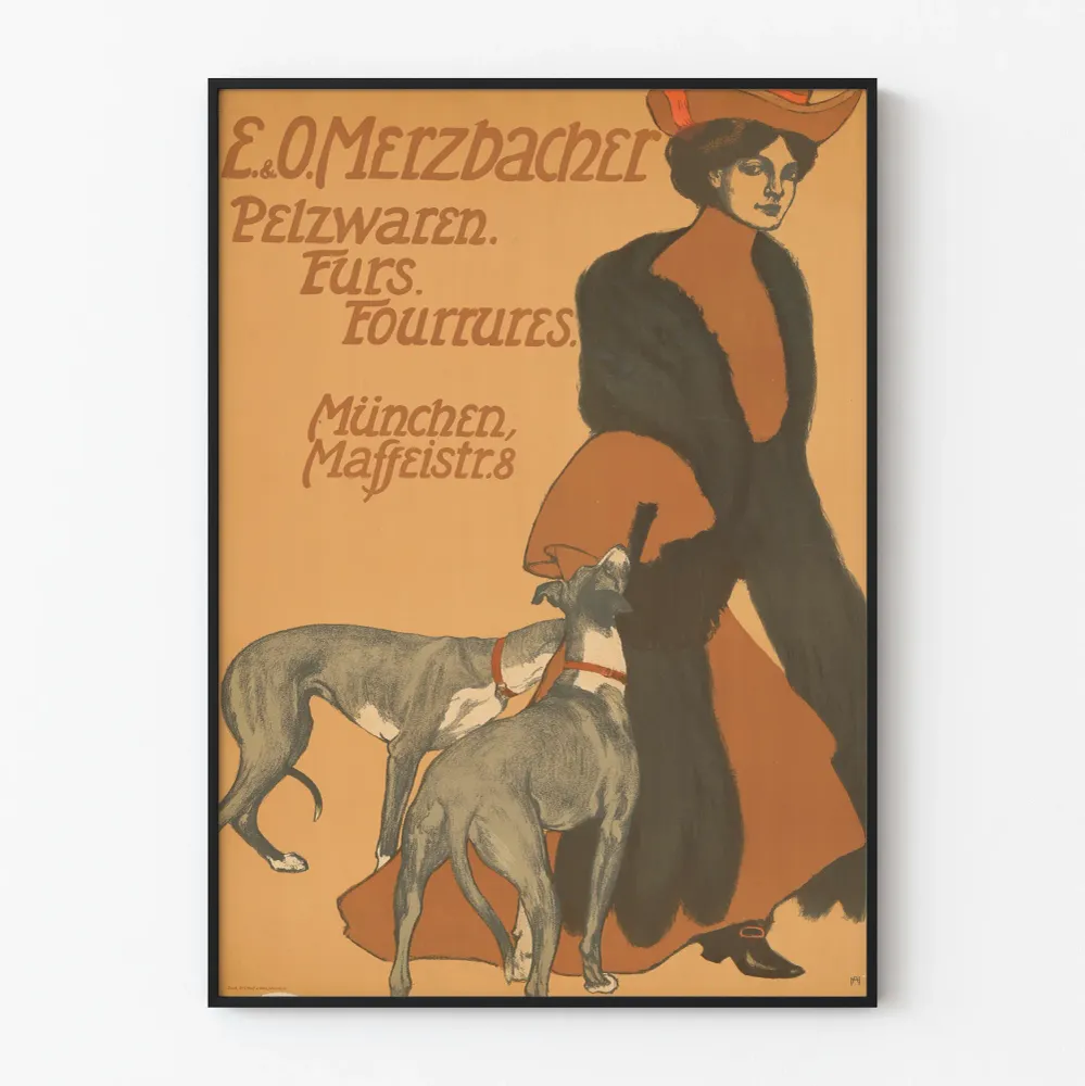 Vintagejuliste turkeista E. & O. Merzbacher Münchenissä