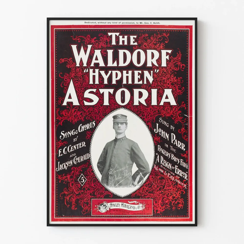 Vintagejuliste Waldorf Hyphen Astoria
