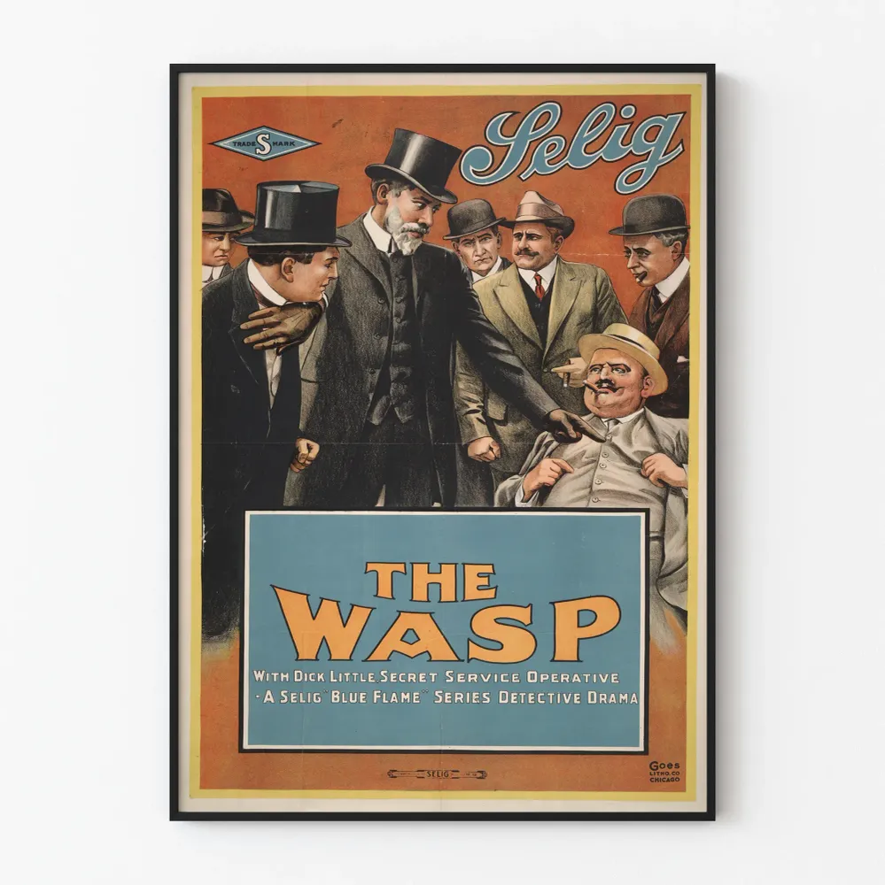 Vintagejuliste Wasp - koristejuliste retrotyylillä