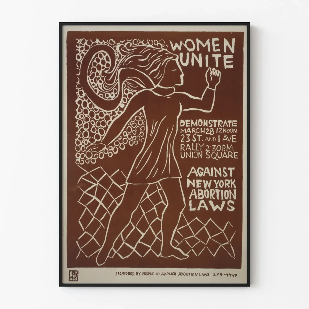 Vintagejuliste Women Unite - Marssi aborttilakeja vastaan New Yorkissa