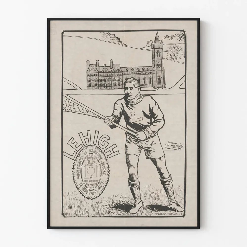 Vintage-lacrossiposteri Lehigh-yliopistosta
