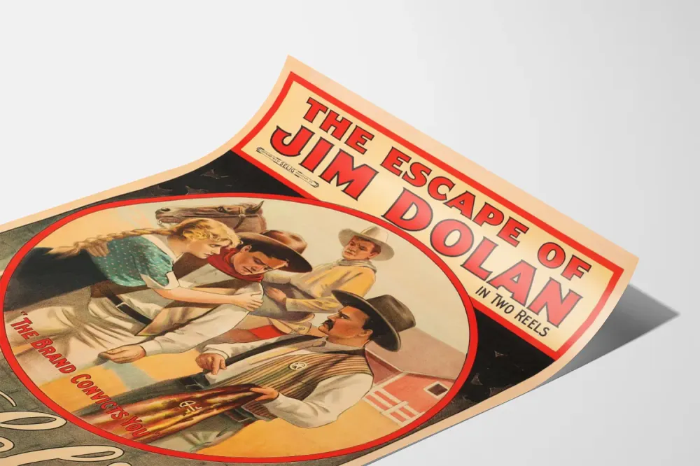 Vintage-luontokuva Lännen Escape Jim Dolan