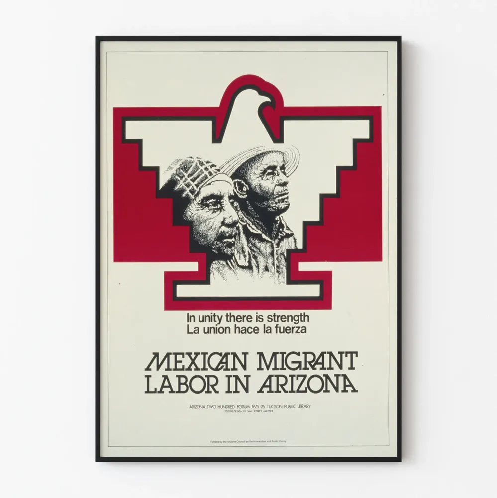 Vintage-meksikolainen siirtotyöläisjuliste Arizonassa - Sitoutunut seinäkoristelu