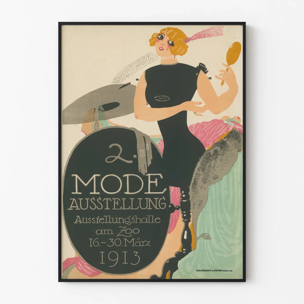Vintage-muoti 1913 juliste seinäkoristukseen