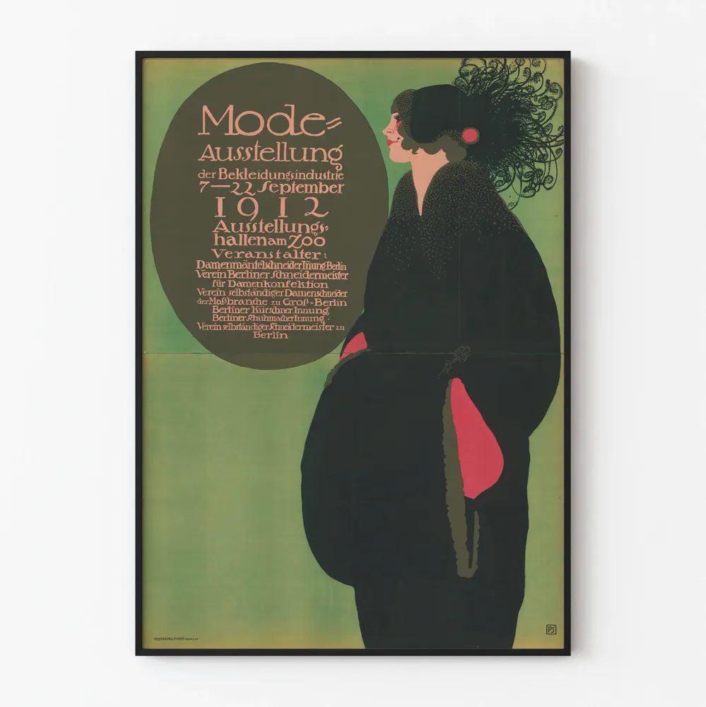 Vintage-muotinäyttelyn juliste 1912