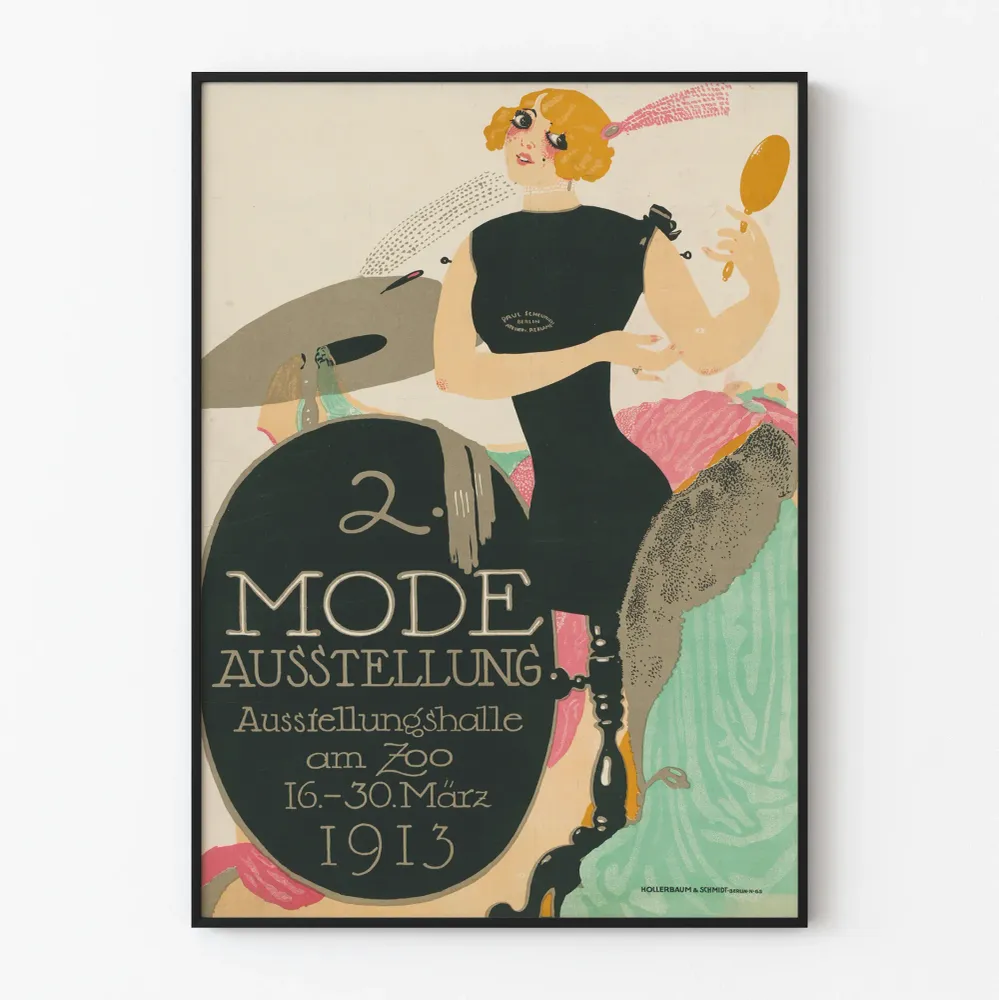 Vintage-muotinäyttelyn juliste 1913