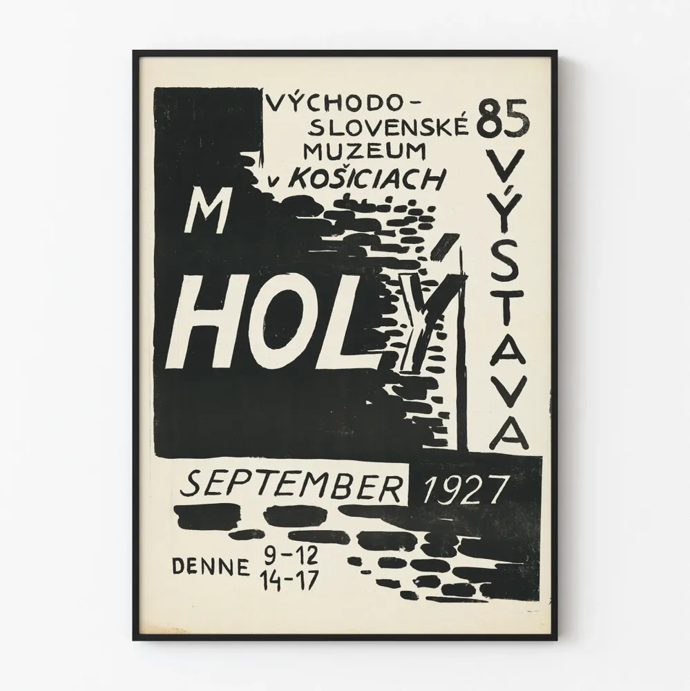 Vintage-näyttelyjuliste Východoslovenské Muzeum Košiciach 1927