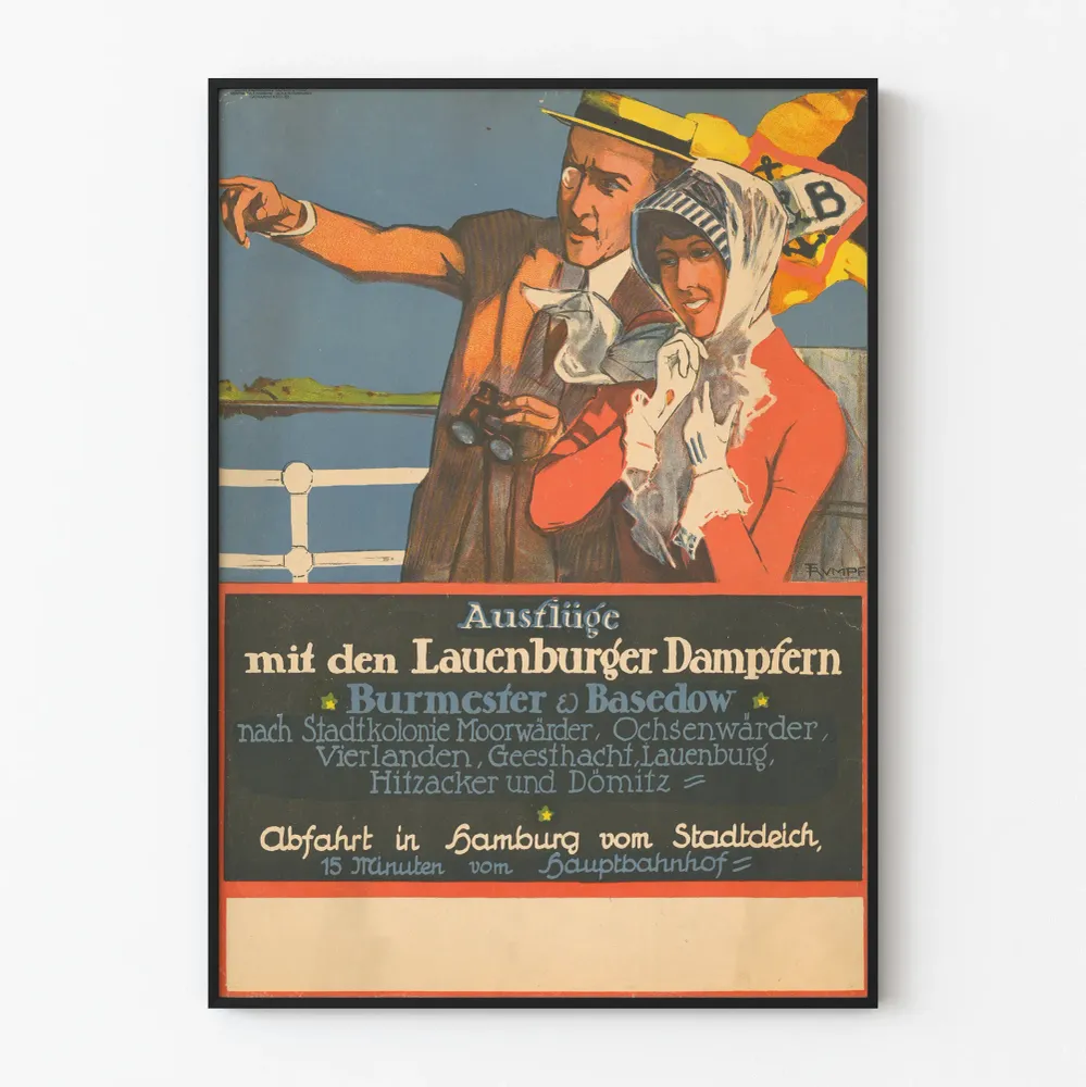 Vintage-retki Lauenburger Dampfern juliste Hampurissa