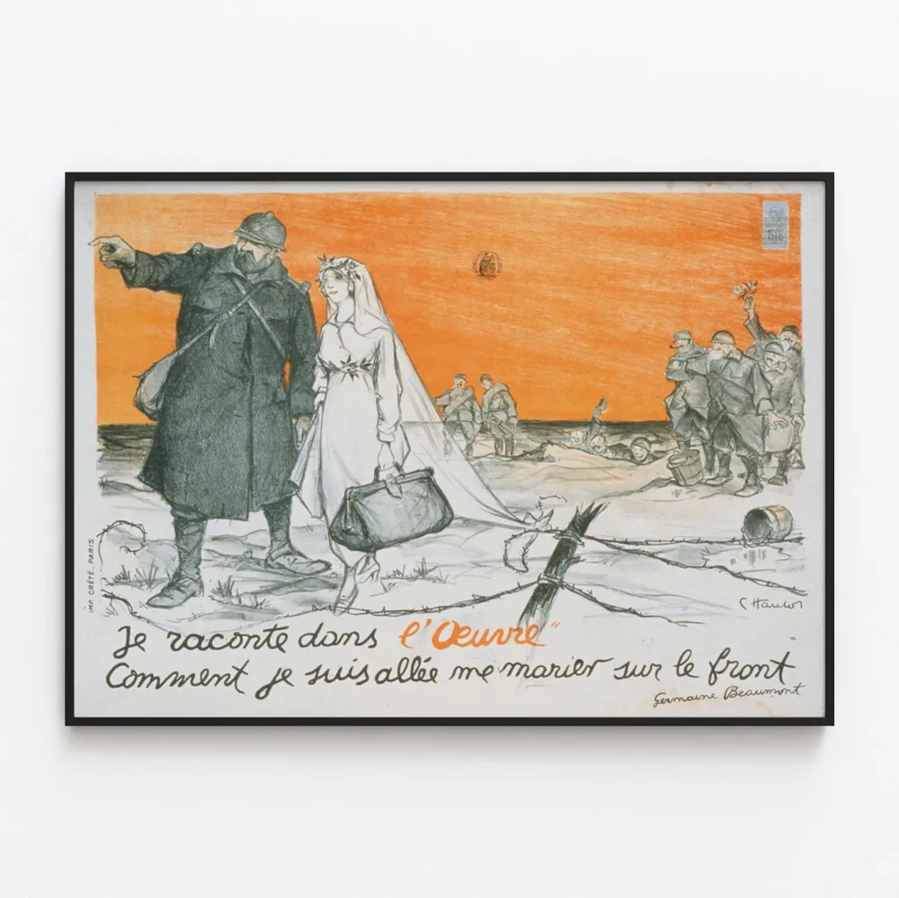 Vintage-sotajuliste - Hääseremoni Frontilla