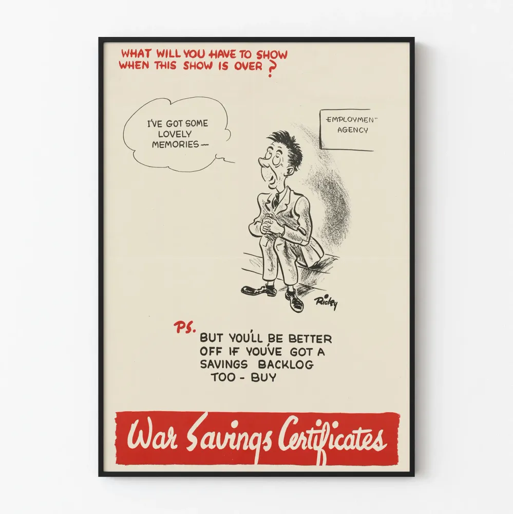 Vintage-sotakorvaussertifikaattien juliste - Sitoutunut seinäkoristelu