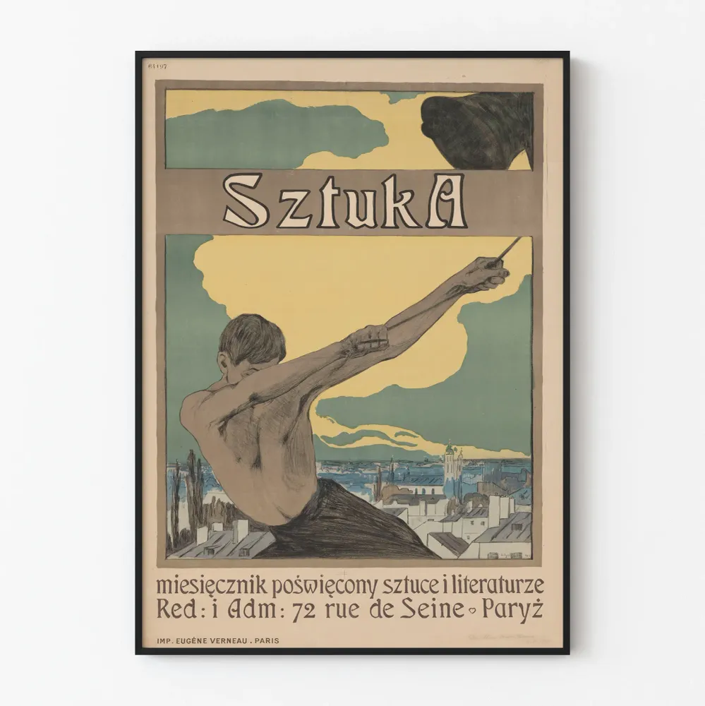 Vintage-taidejuliste - Taiteellinen seinäkoristelu