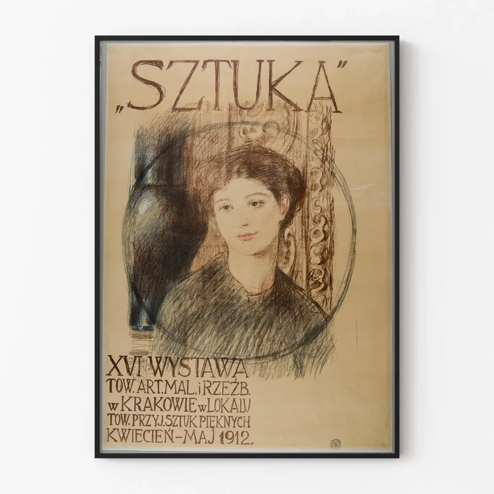Vintage-taidenäyttelyn juliste Krakova 1912