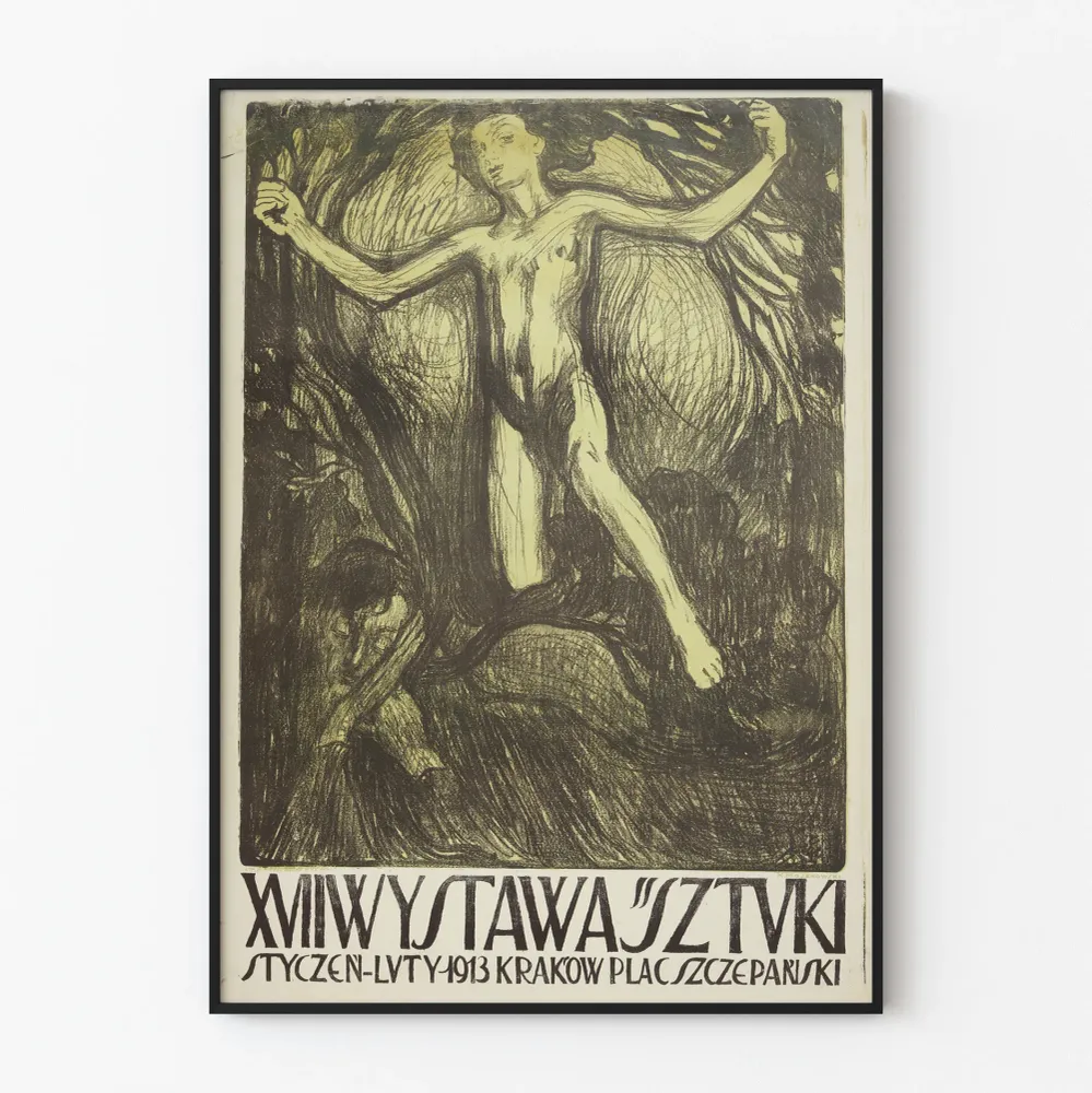 Vintage-taidenäyttelyn juliste Krakova 1913