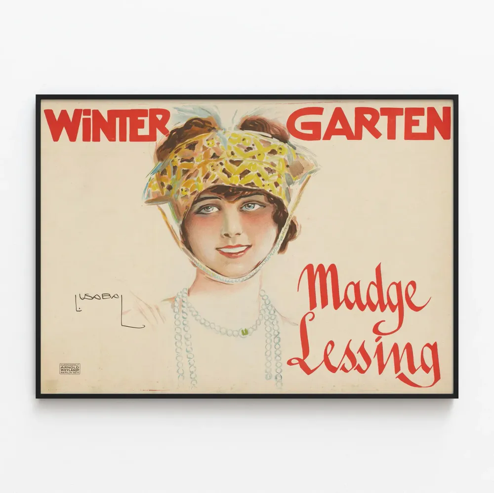 Vintage-talvitarha Juliste Madge Lessing