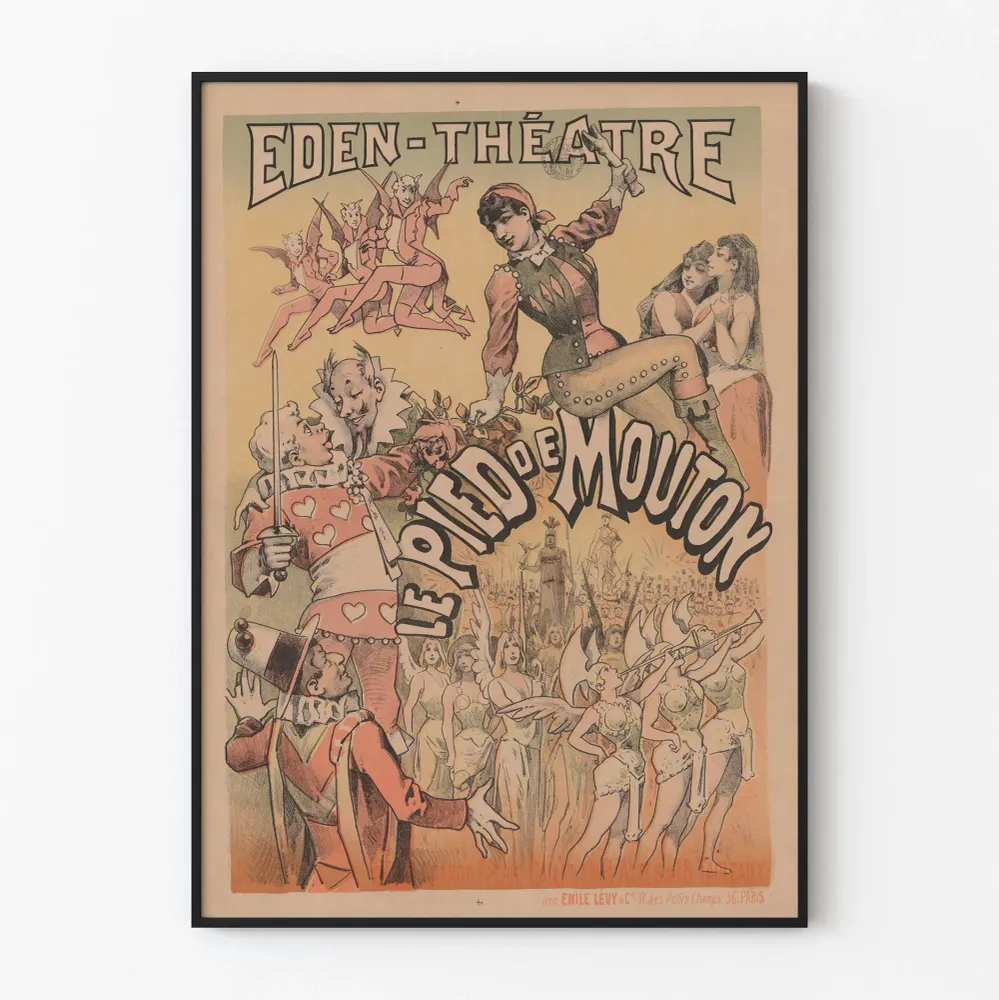 Vintage-teatteri Eden - Le Pied de Mouton -juliste
