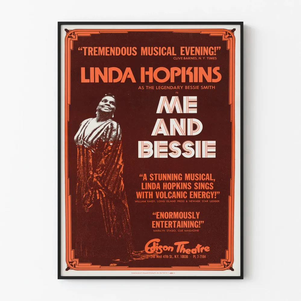 Vintage-teatteri Juliste Me and Bessie - Linda Hopkins ja Bessie Smith
