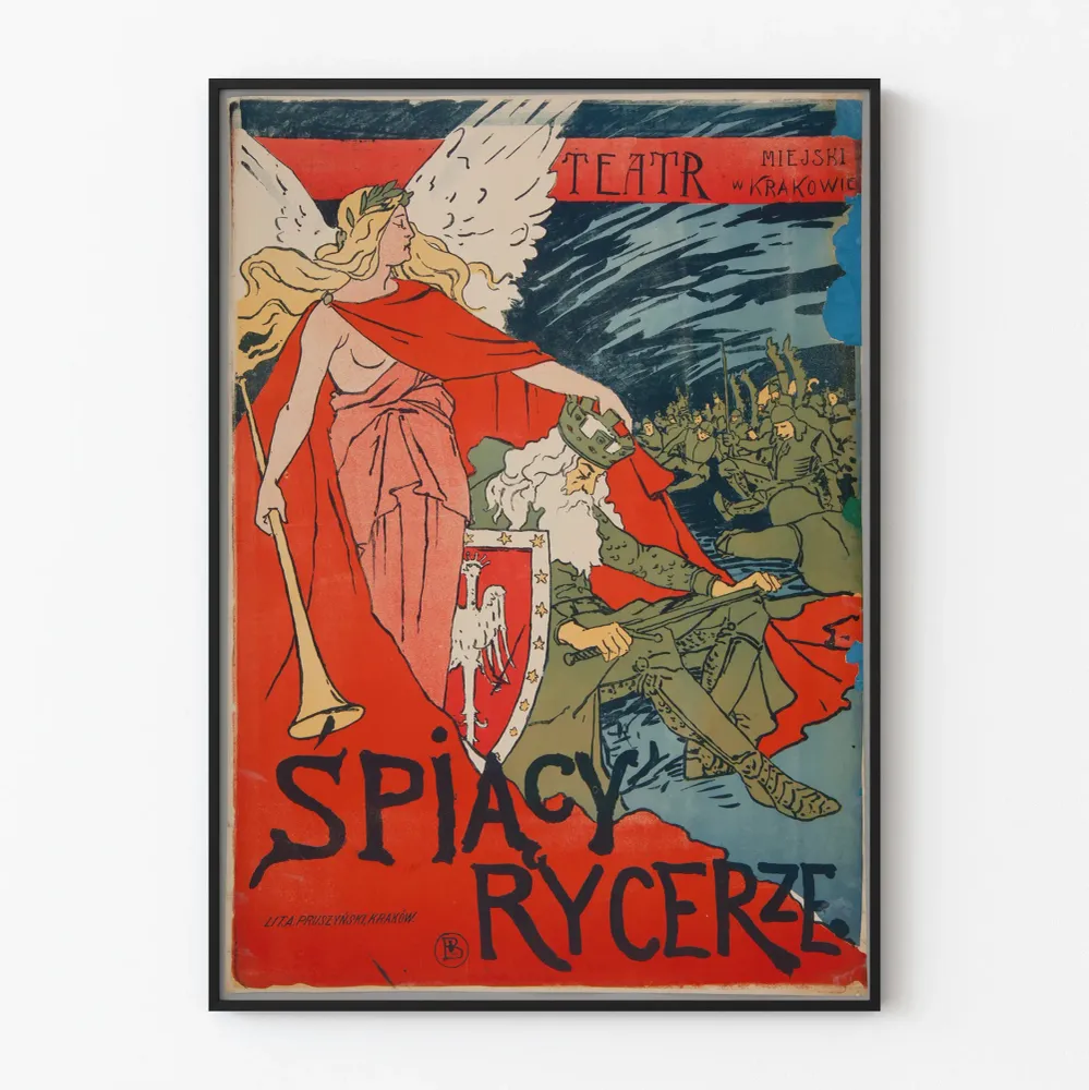 Vintage-teatteri juliste Spiacy Rycerze Krakowissa