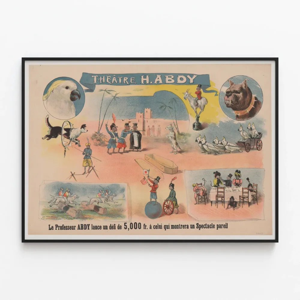Vintage-teatterijuliste H. Abdy – Yksilöllisen esityshaasteen juliste