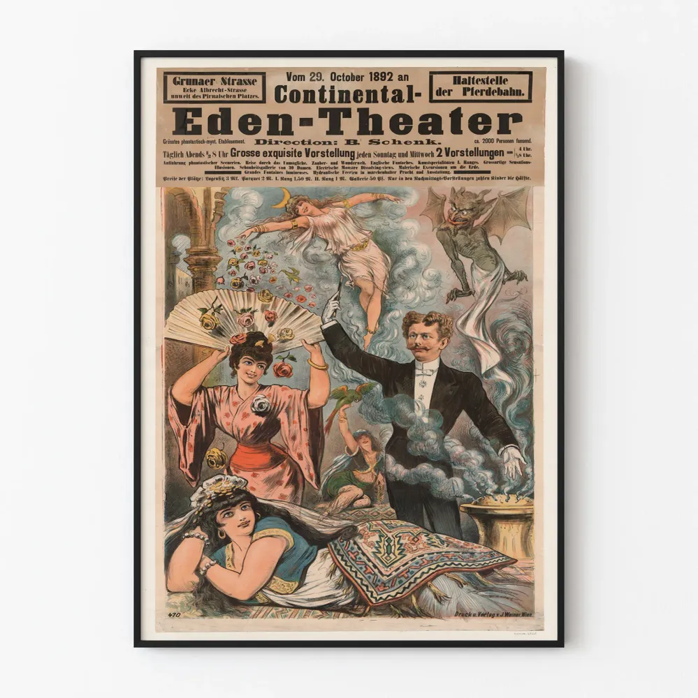 Vintage-teatterin Eden 1892 - Historiallinen seinäkoristejuliste