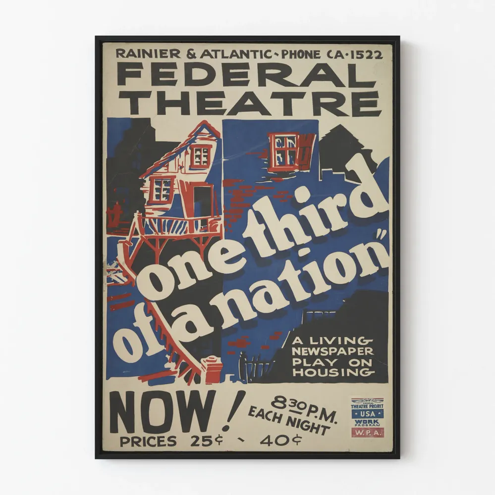 Vintage-teatterin Federal-juliste - Kolmasosa kansakunnasta