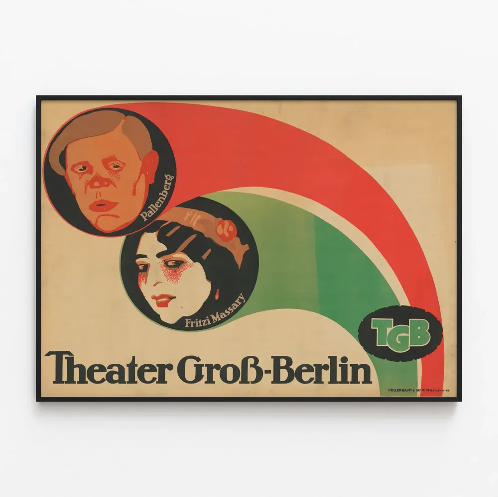 Vintage-teatterin juliste Groß-Berlin TGB - Taiteellinen seinäkoristelu