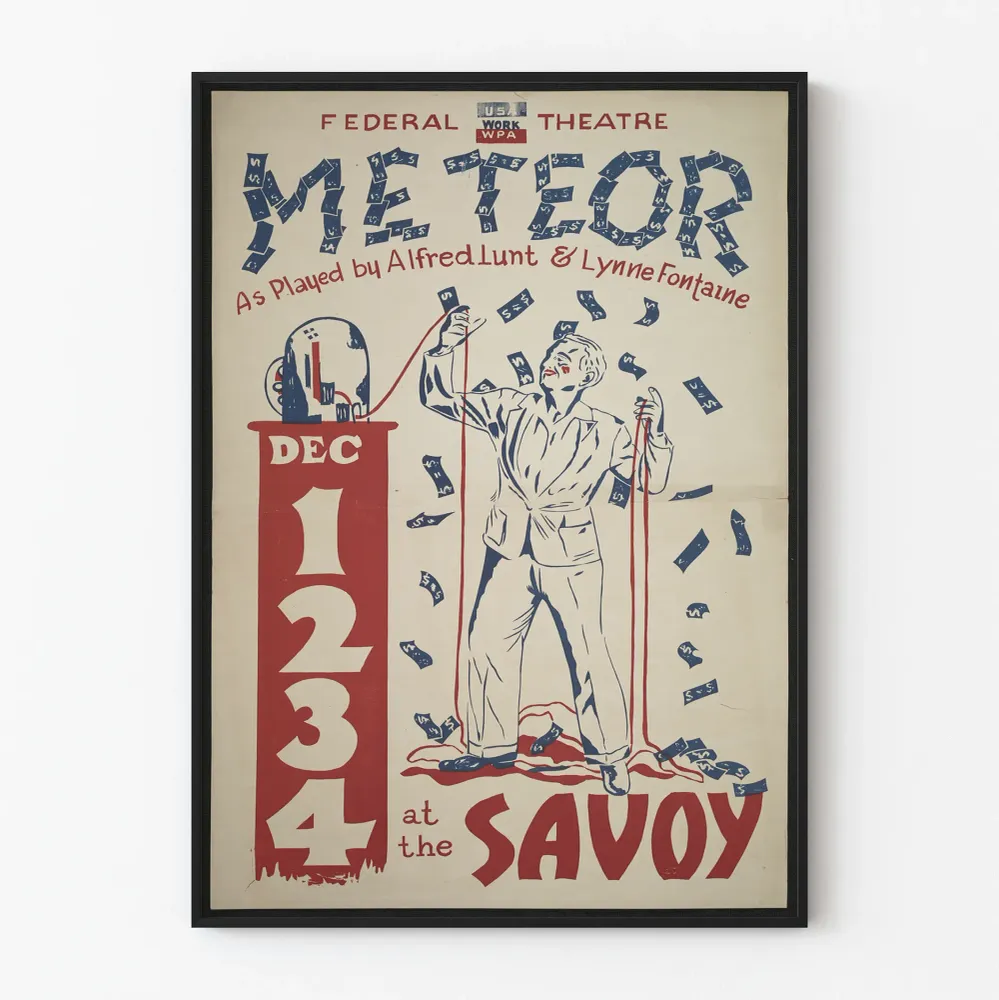 Vintage-teatterin juliste « Meteor » Savoyssa, seinäkoristelu
