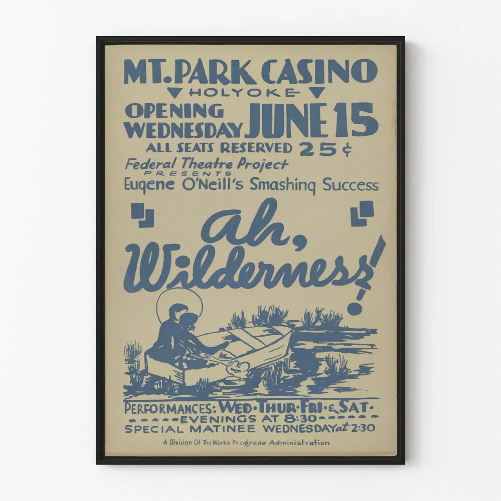 Vintage-teatterin juliste 'Ah, Wilderness!' - Aidon seinäkoriste