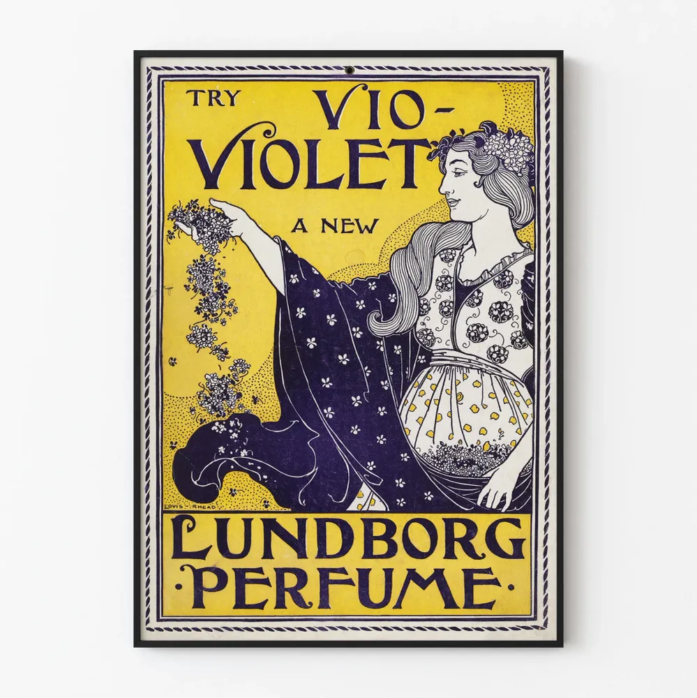 Vintage-tuoksujuliste violetti tyylikäs seinäkoriste