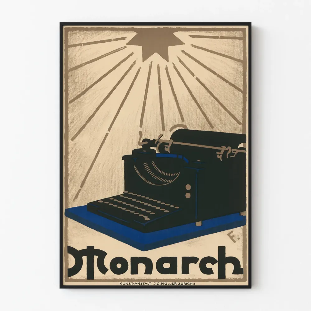 Vintage-työkonetta Monarch juliste seinäkoristeeksi