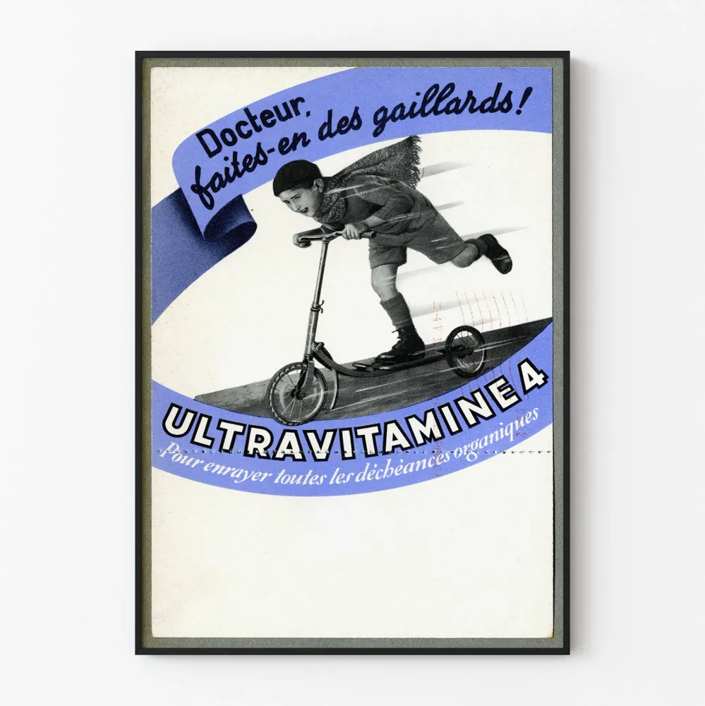 Vintage-ultravitamiini juliste 4 lasten dynaaminen seinäkoriste