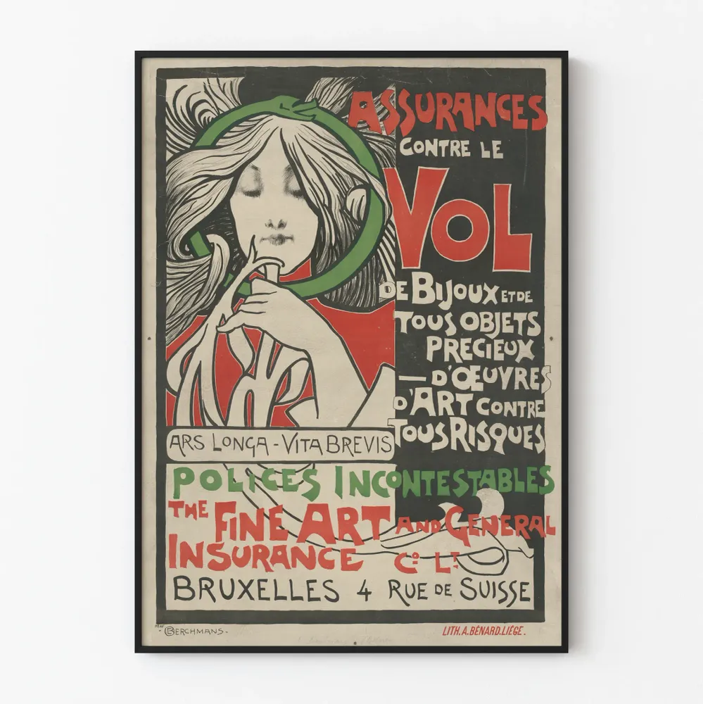 Vintage-vakuus juliste varkauksia vastaan Fine Art Bryssel