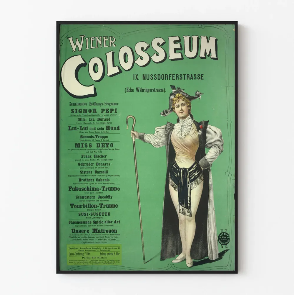 Vintage-Wiener Colosseum Juliste Seinän koristeluun